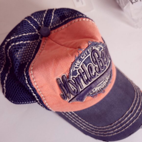 Robin Ruth Myrtle Beach Cap Distressed Mesh Snapback Adjustable Hat Embroidered - Picture 11 of 13